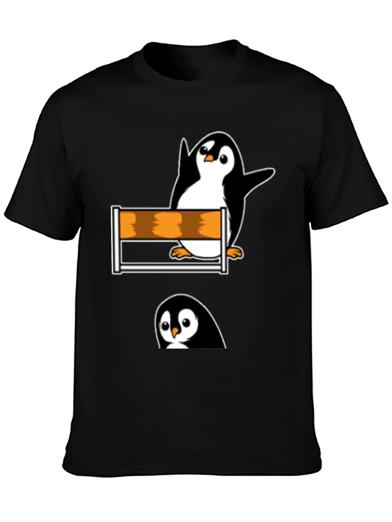 Penguin Hurdler Graphic Tee - Black