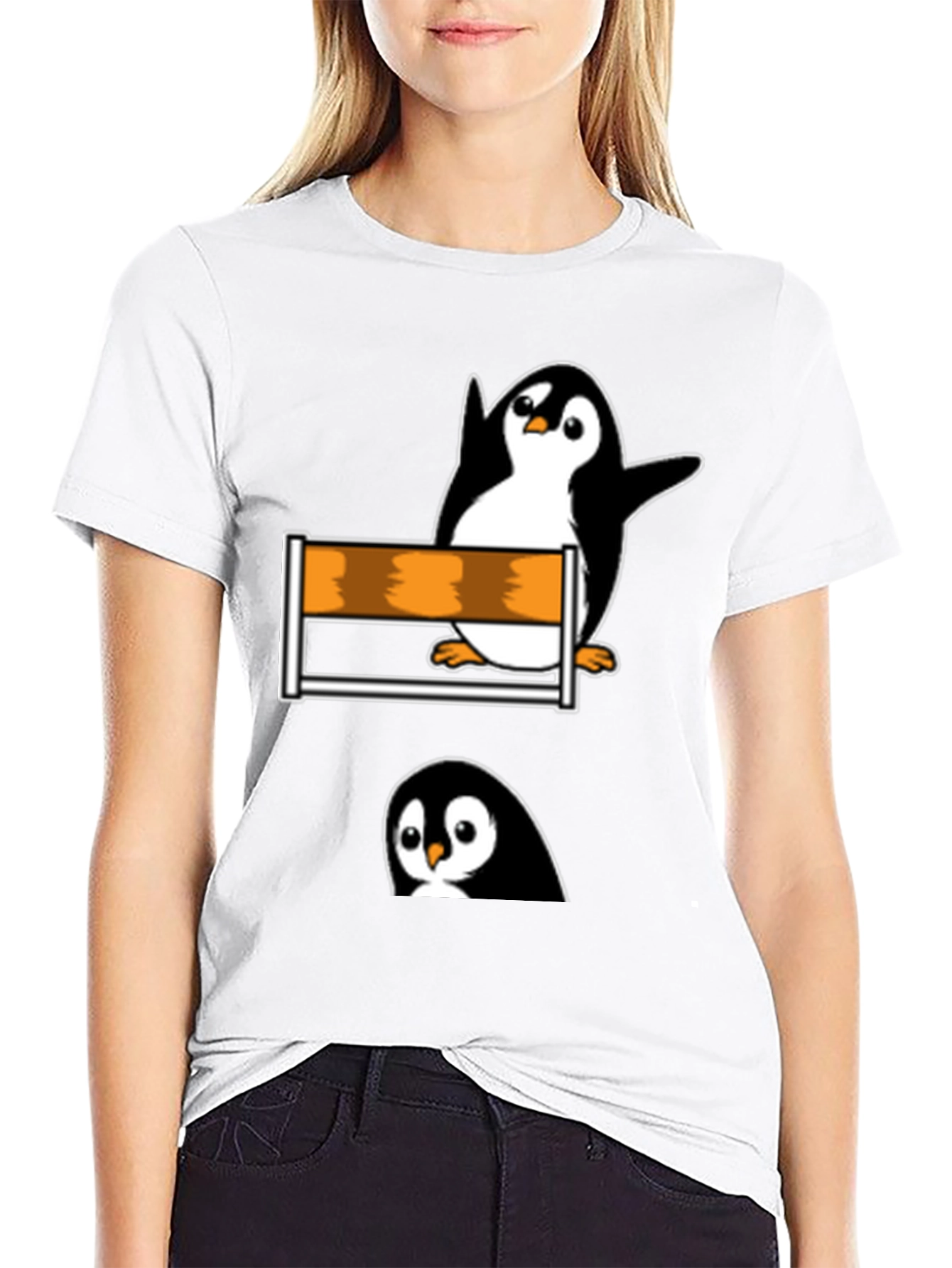 Penguin Hurdler Graphic Tee - Black