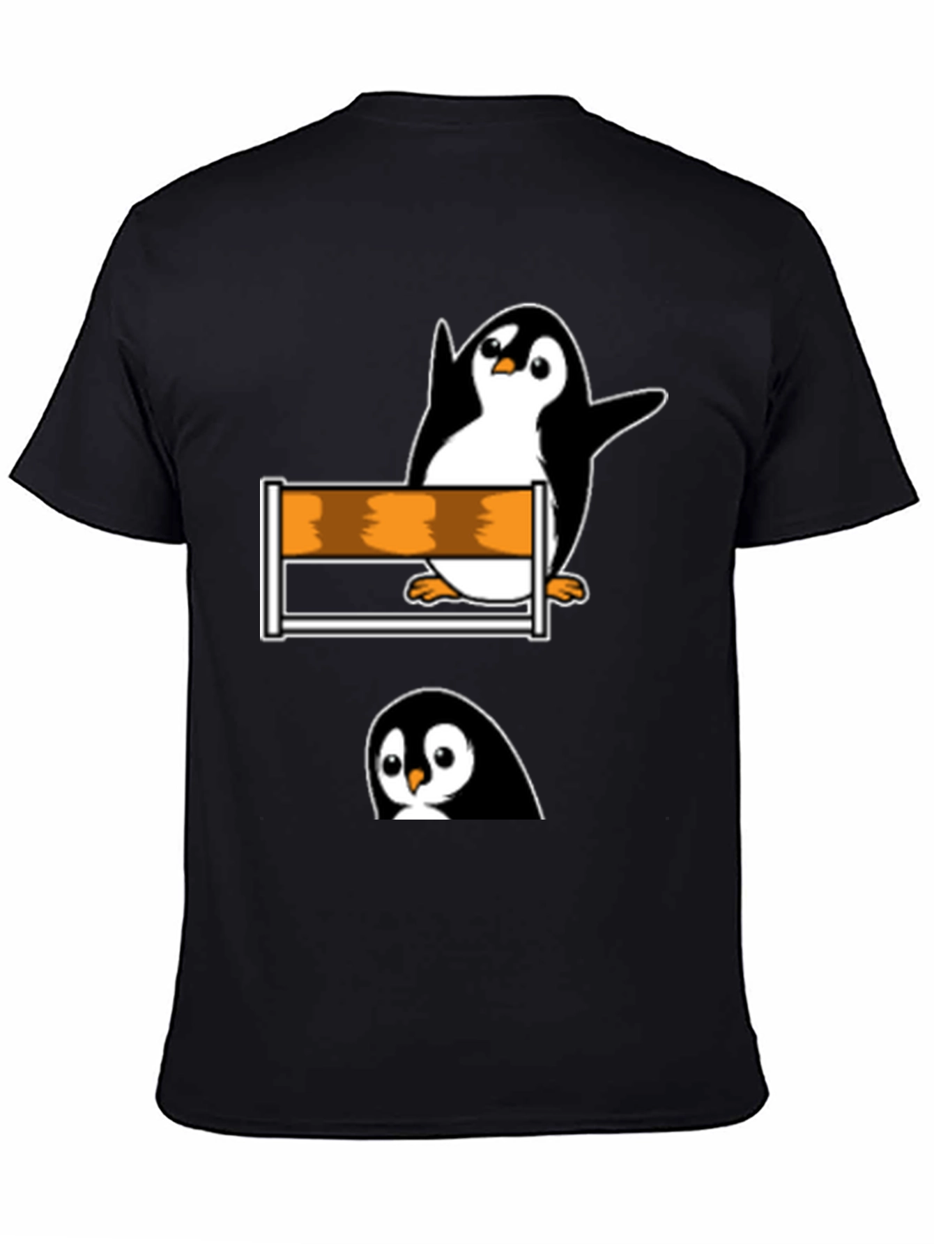 Penguin Hurdler Graphic Tee - Black