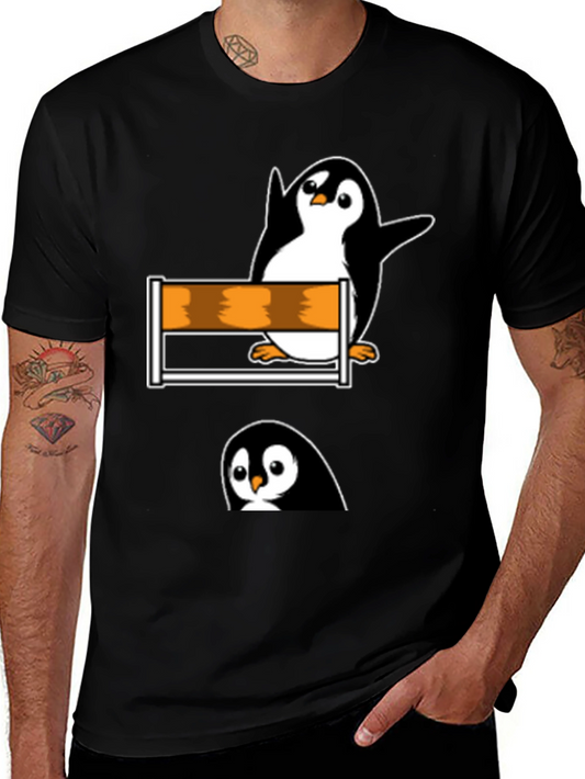 Penguin Hurdler Graphic Tee - Black
