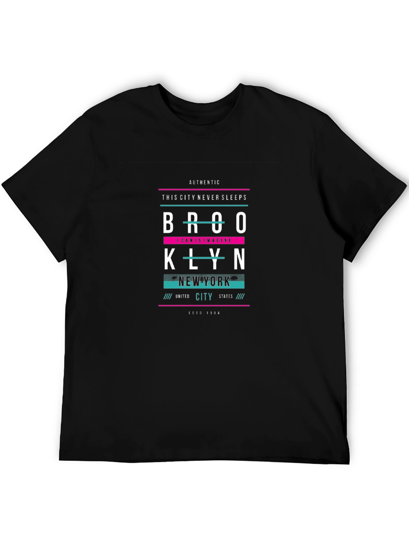 Brooklyn Graphic Print Black T-Shirt