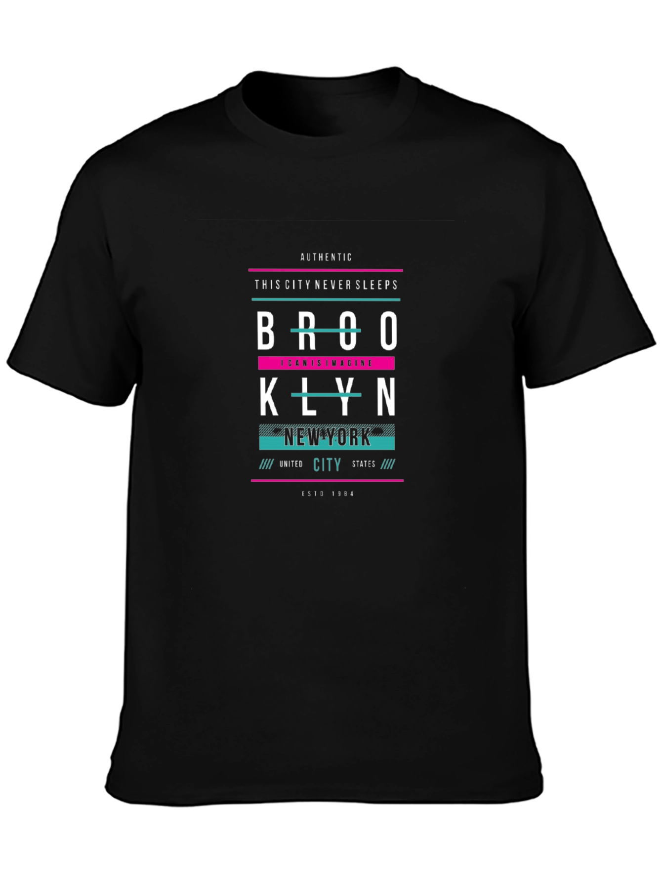 Brooklyn Graphic Print Black T-Shirt