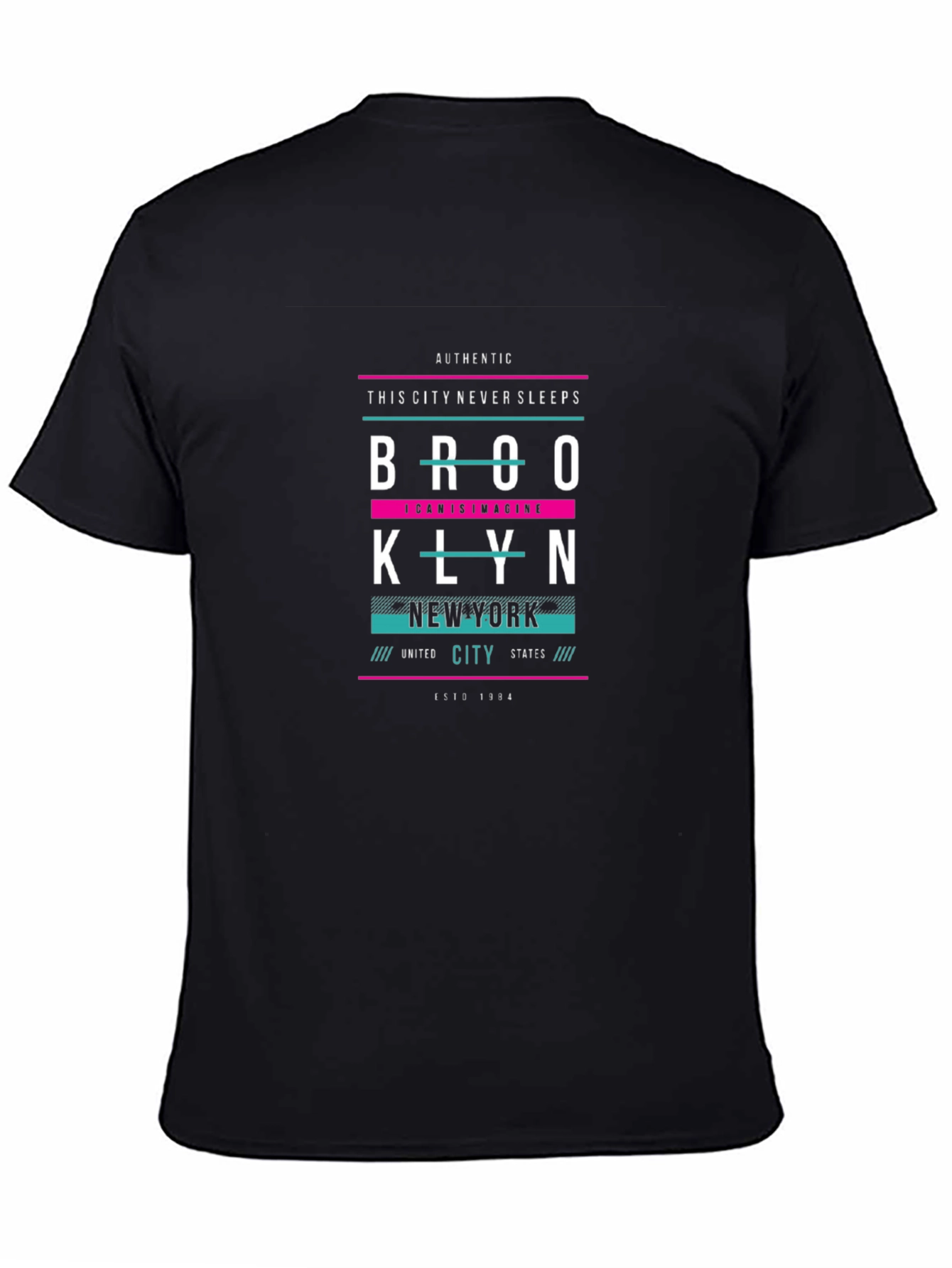 Brooklyn Graphic Print Black T-Shirt