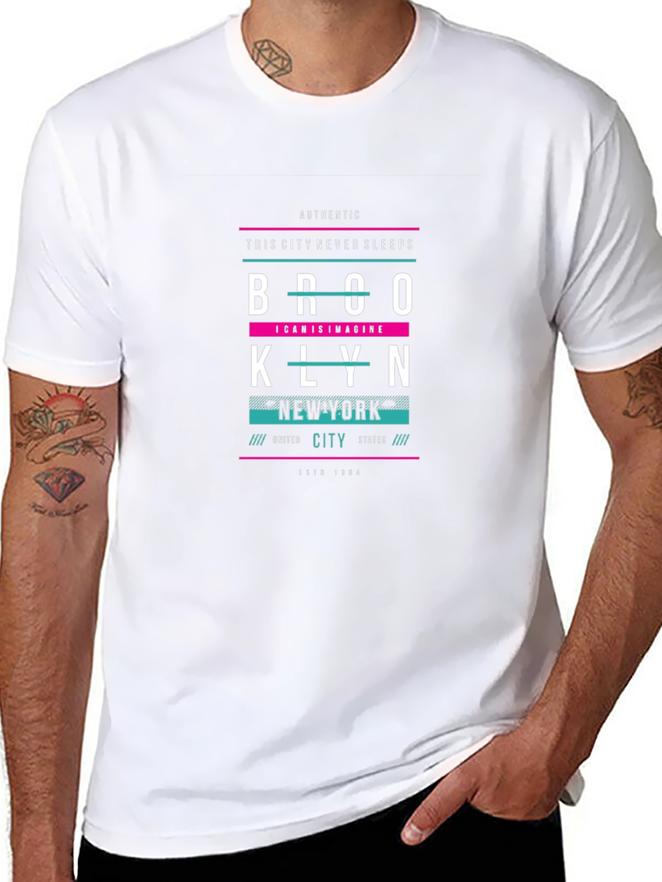 Brooklyn Graphic Print Black T-Shirt