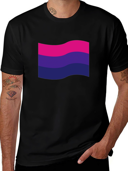 Bisexual Pride Flag T-Shirt - Black LGBTQ+ Tee