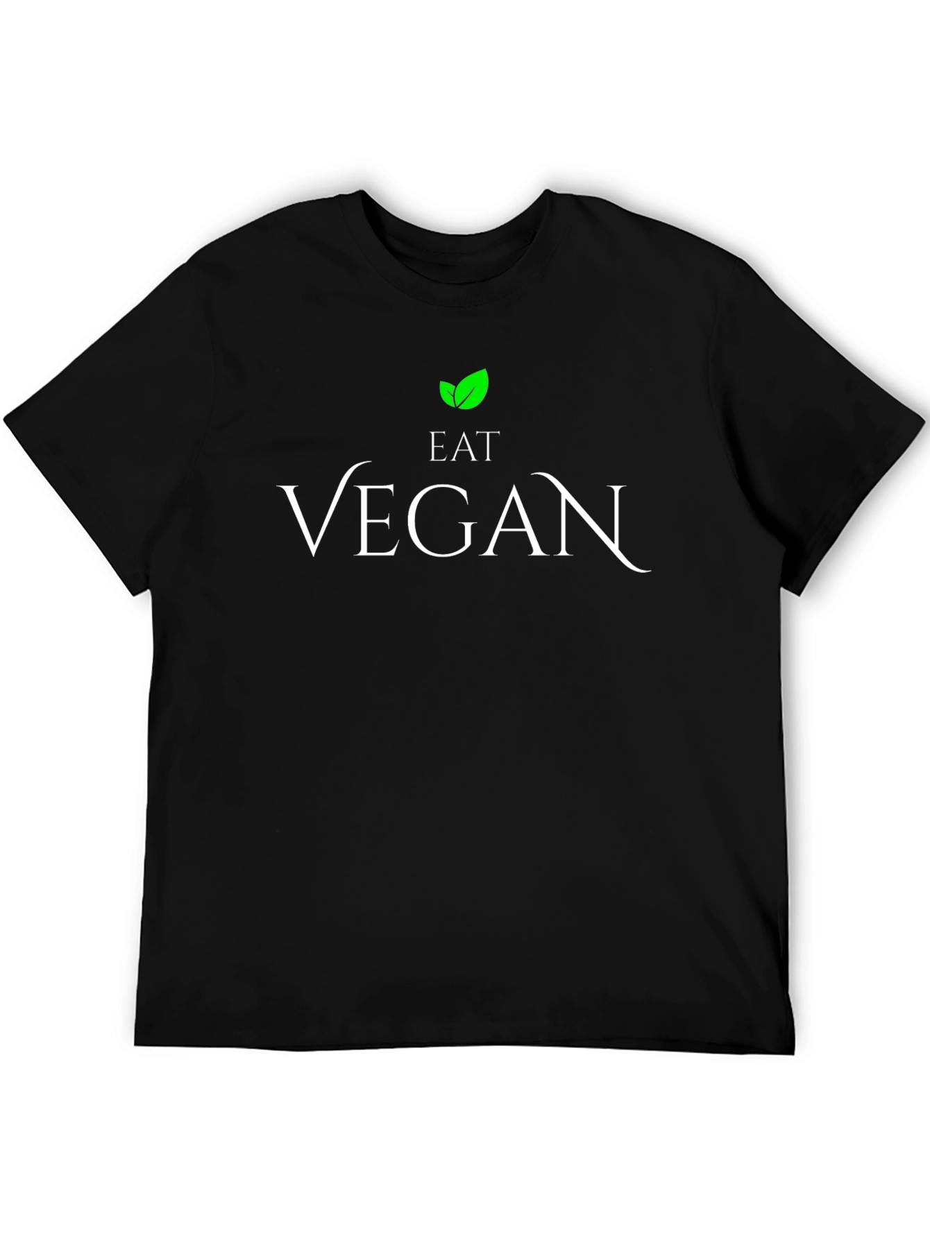 Eat Vegan T-Shirt - Black Stylish Comfortable