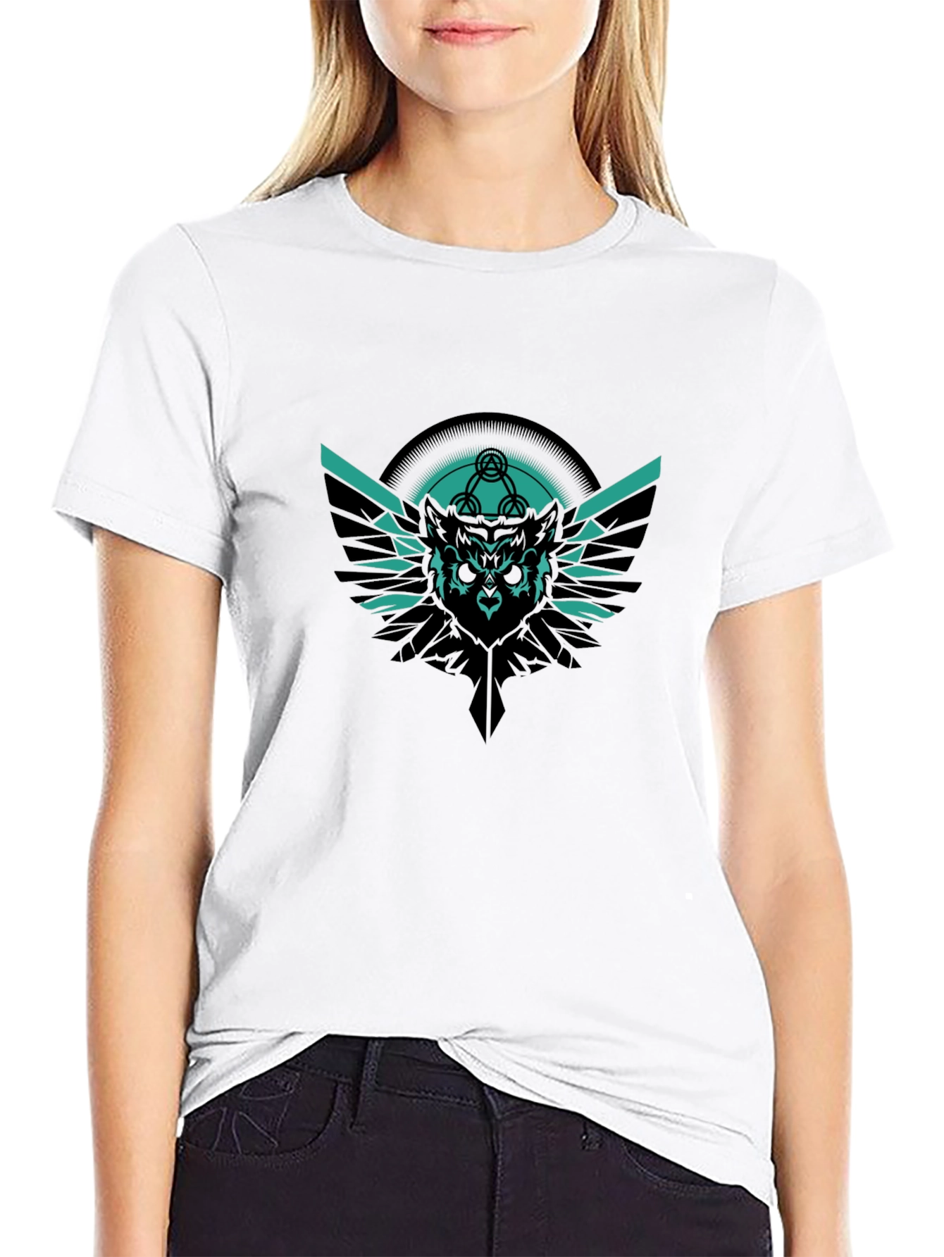 Owl Graphic Black T-Shirt