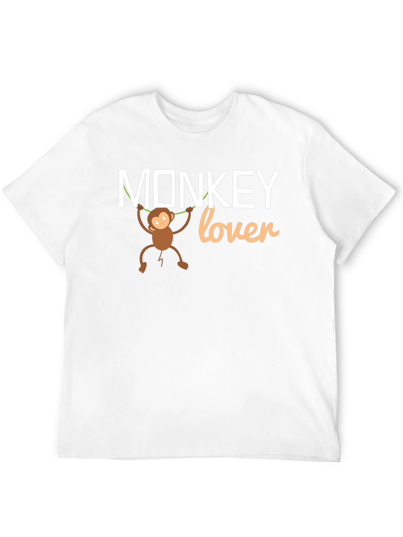 Monkey Lover Graphic Tee - Black Cotton T-Shirt
