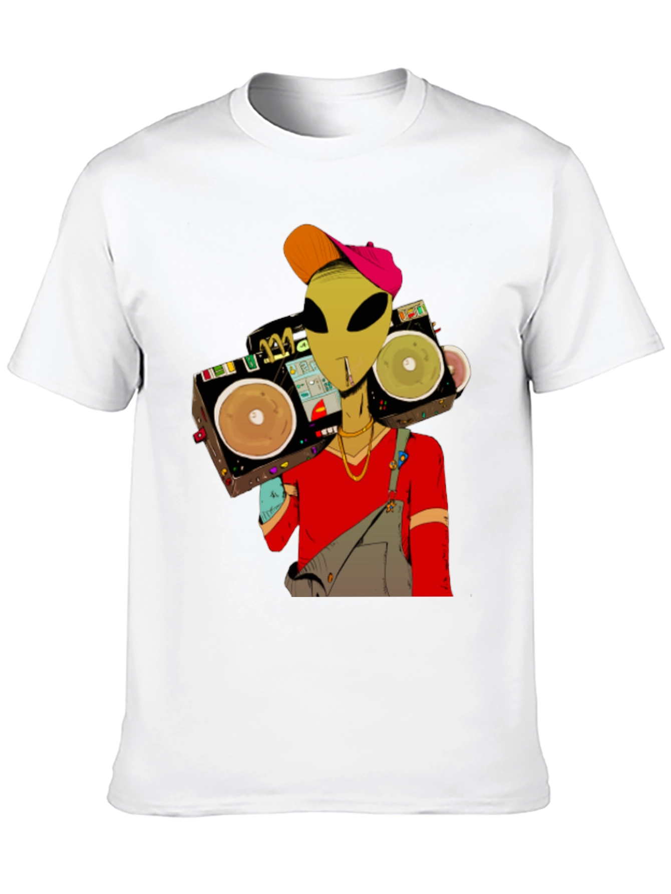 Alien DJ Graphic T-Shirt - Black Cotton Tee