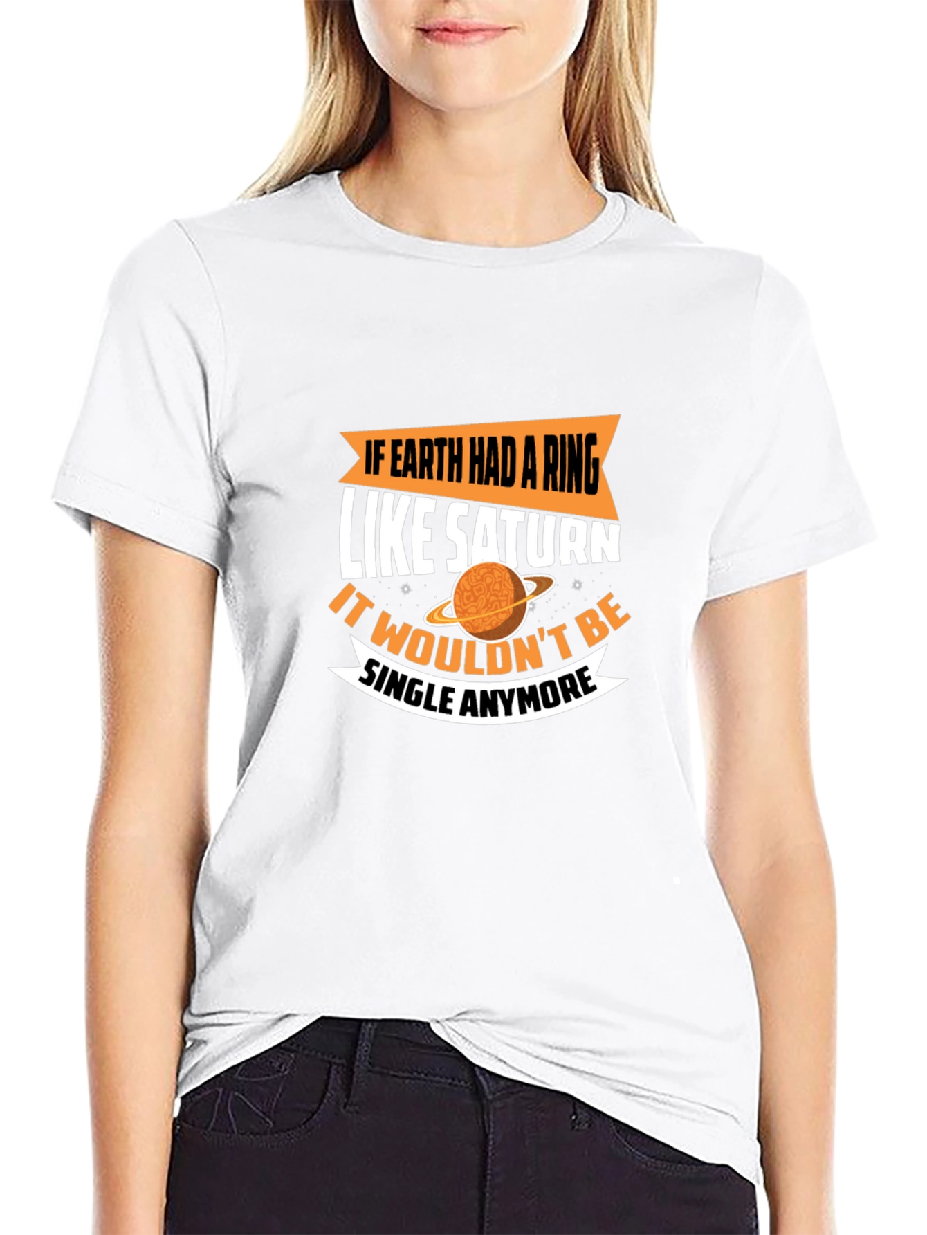 Earth Saturn Ring Graphic T-Shirt