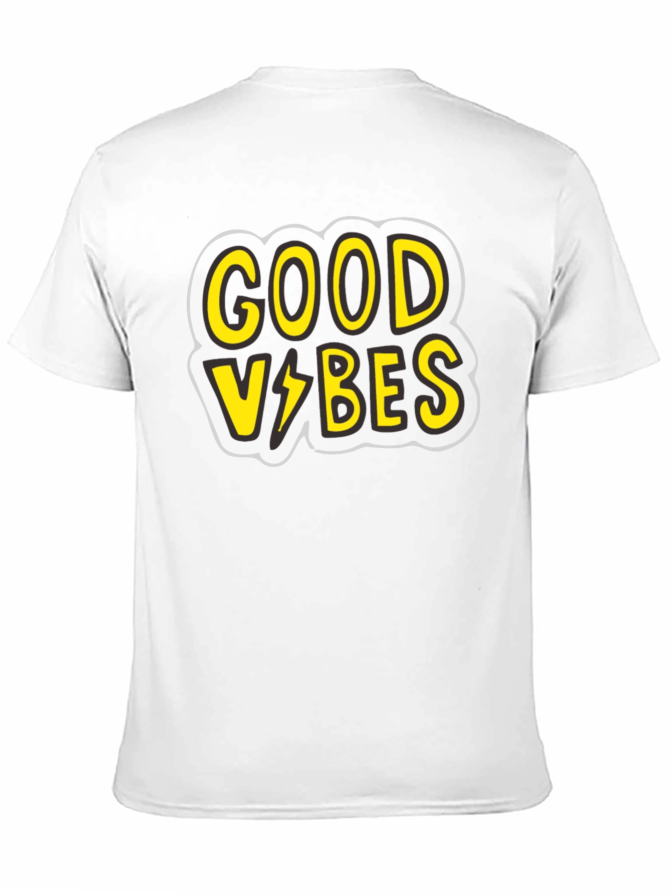 Good Vibes Graphic Tee - Black Cotton T-Shirt