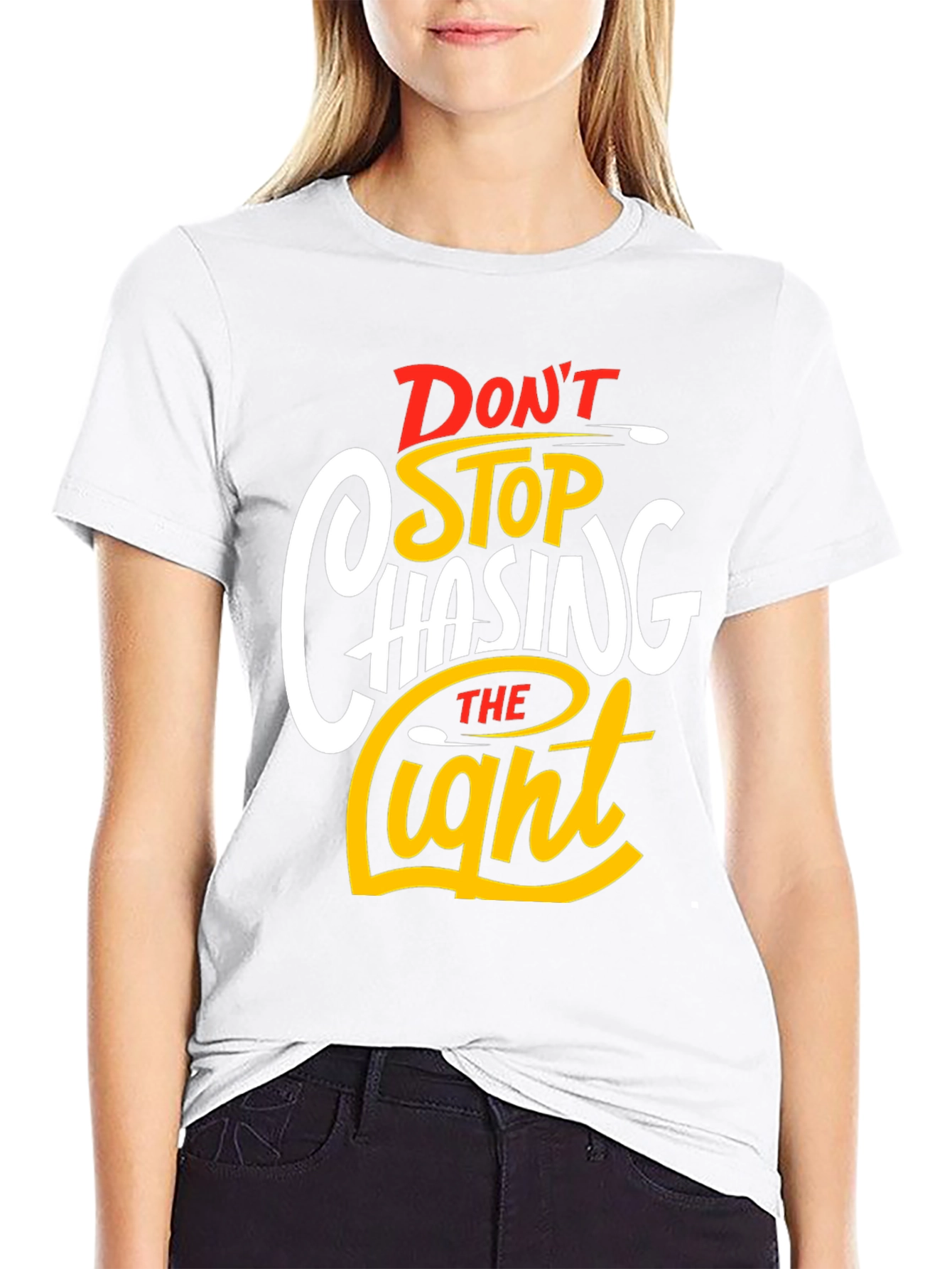 Dont Stop Chasing the Light T-Shirt - Graphic Print