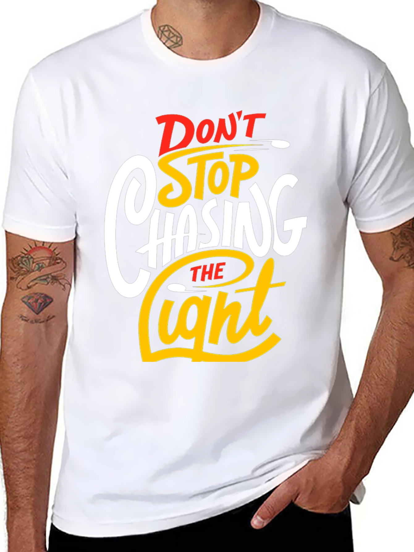 Dont Stop Chasing the Light T-Shirt - Graphic Print