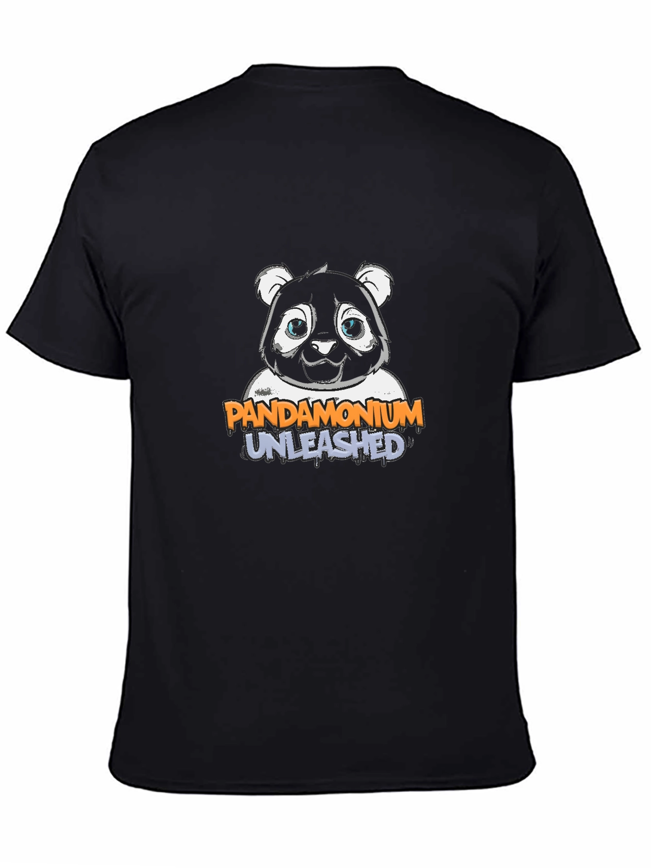 Pandamonium Unleashed Graphic Tee - Black Cotton Blend