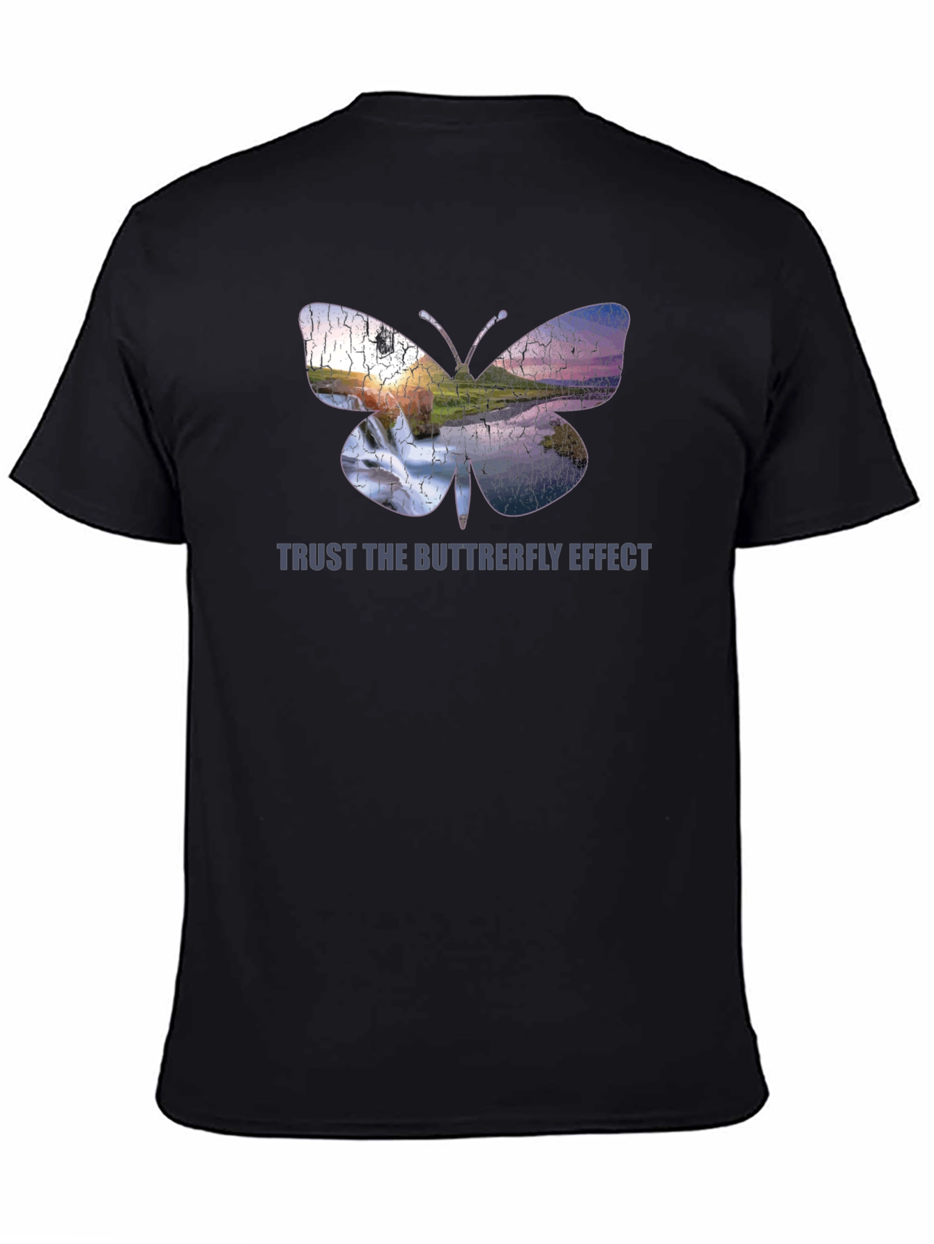 Butterfly Effect Graphic Black T-Shirt