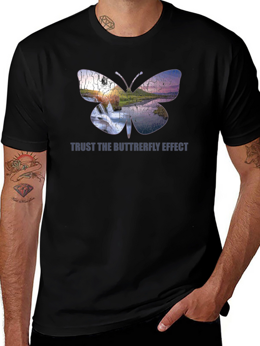 Butterfly Effect Graphic Black T-Shirt