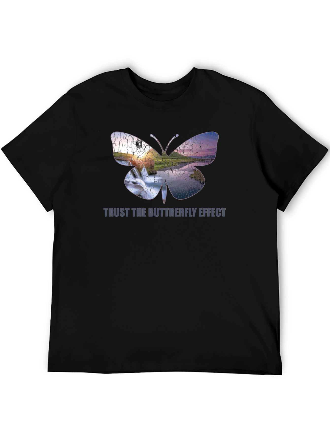 Butterfly Effect Graphic Black T-Shirt