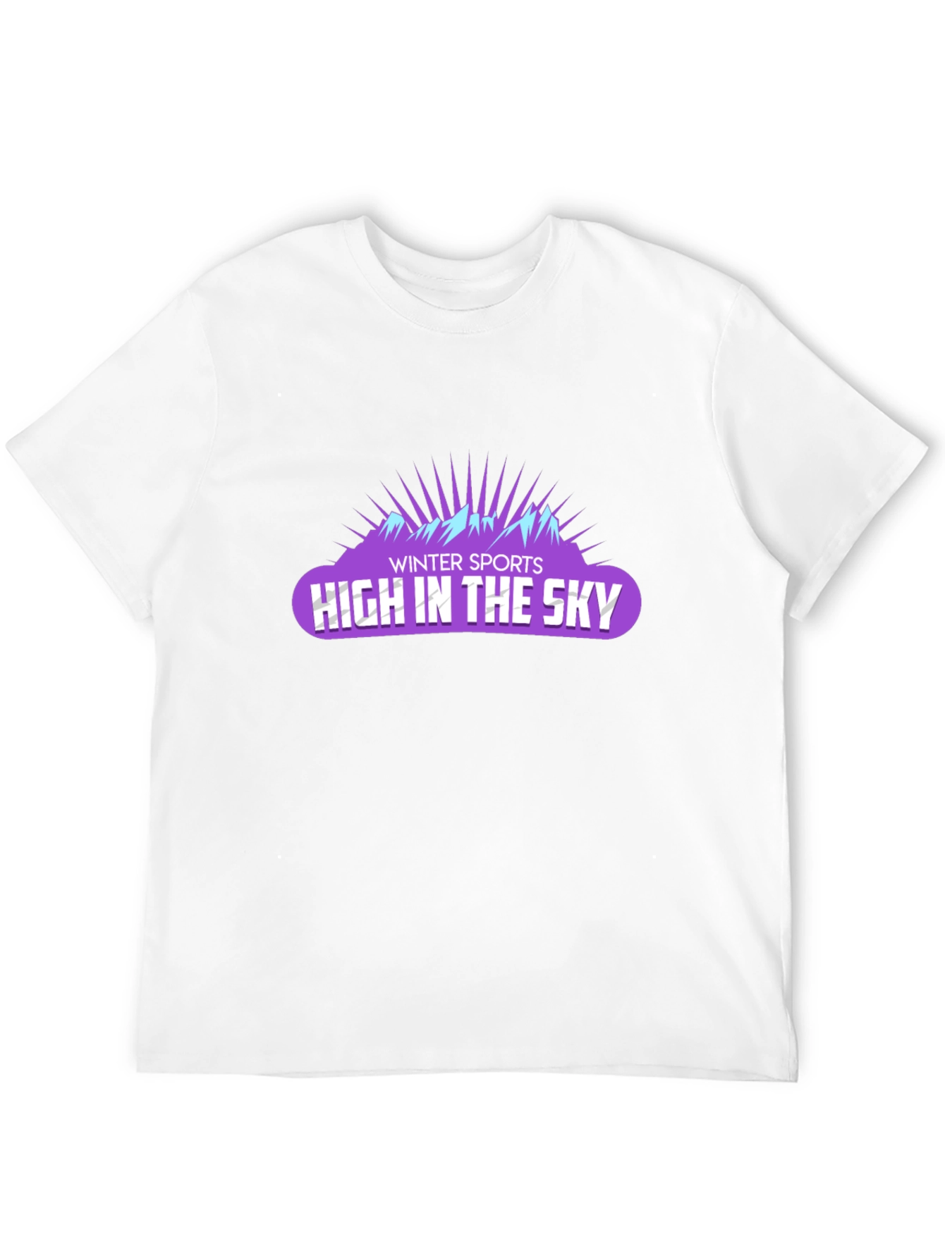 Winter Sports High in the Sky Black T-Shirt