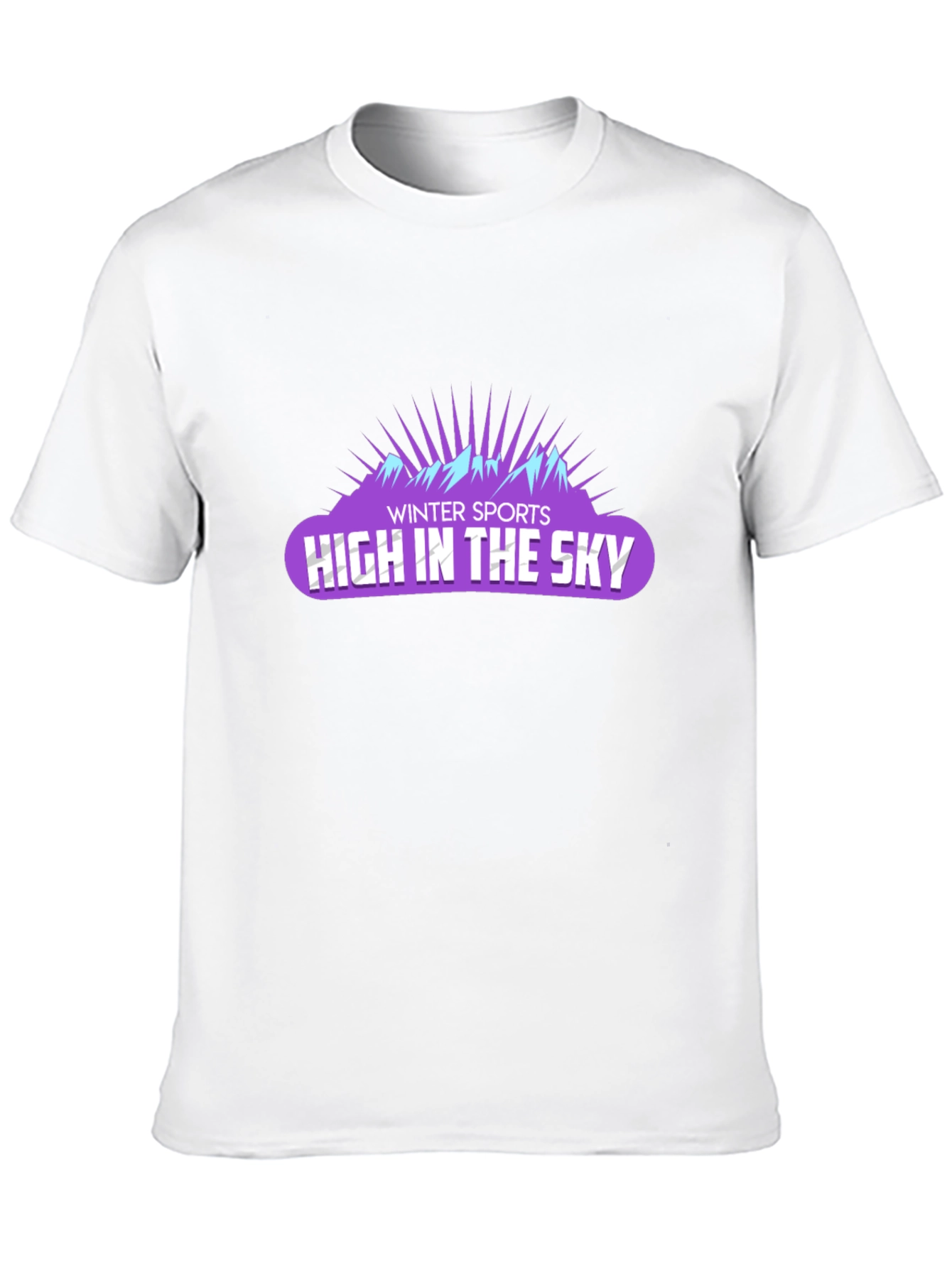 Winter Sports High in the Sky Black T-Shirt