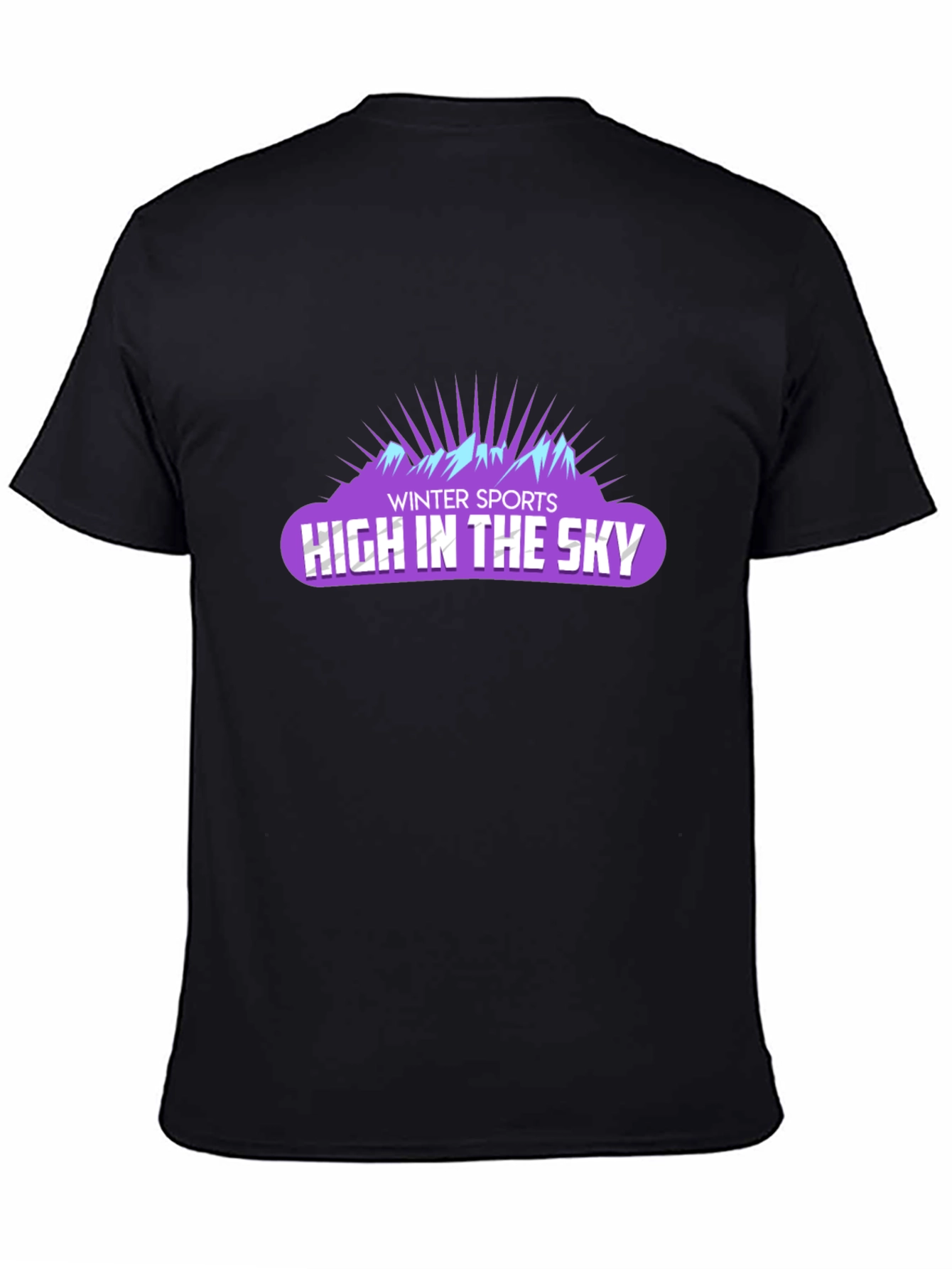Winter Sports High in the Sky Black T-Shirt