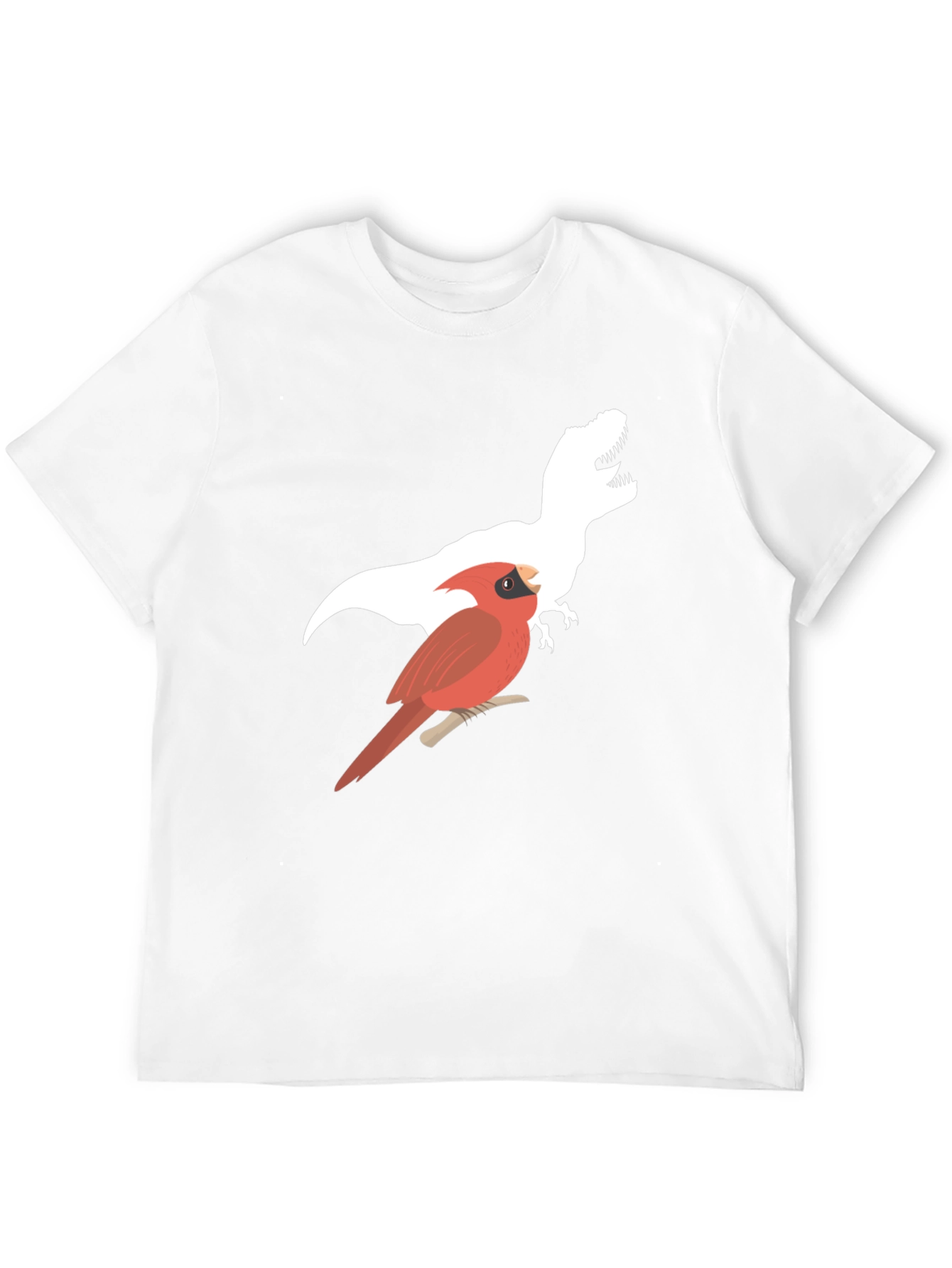 Cardinal & T-Rex Graphic Print Black T-Shirt