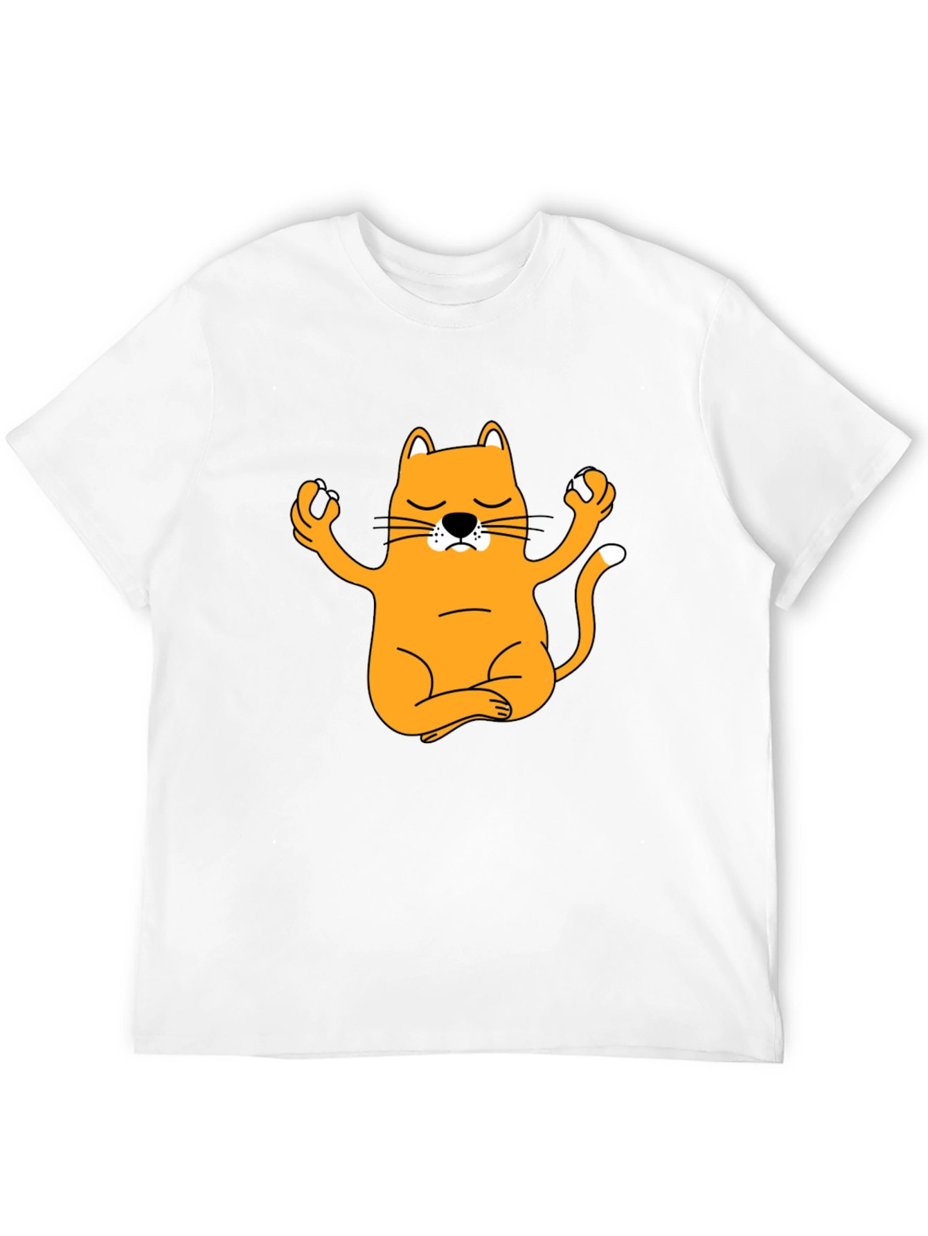 Meditating Cat Graphic T-Shirt