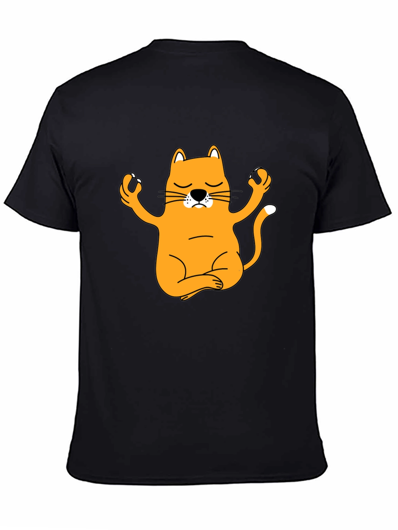 Meditating Cat Graphic T-Shirt