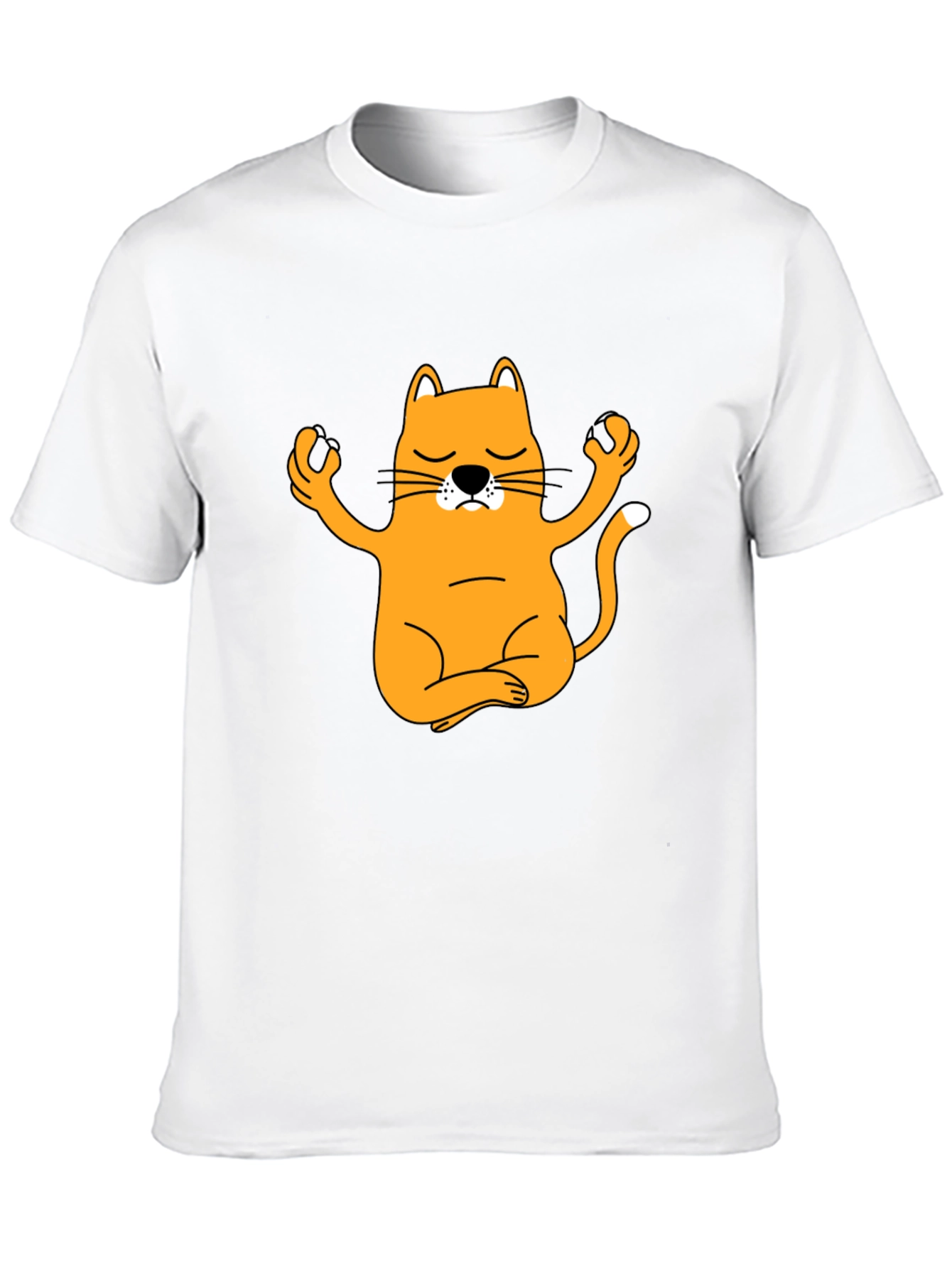 Meditating Cat Graphic T-Shirt