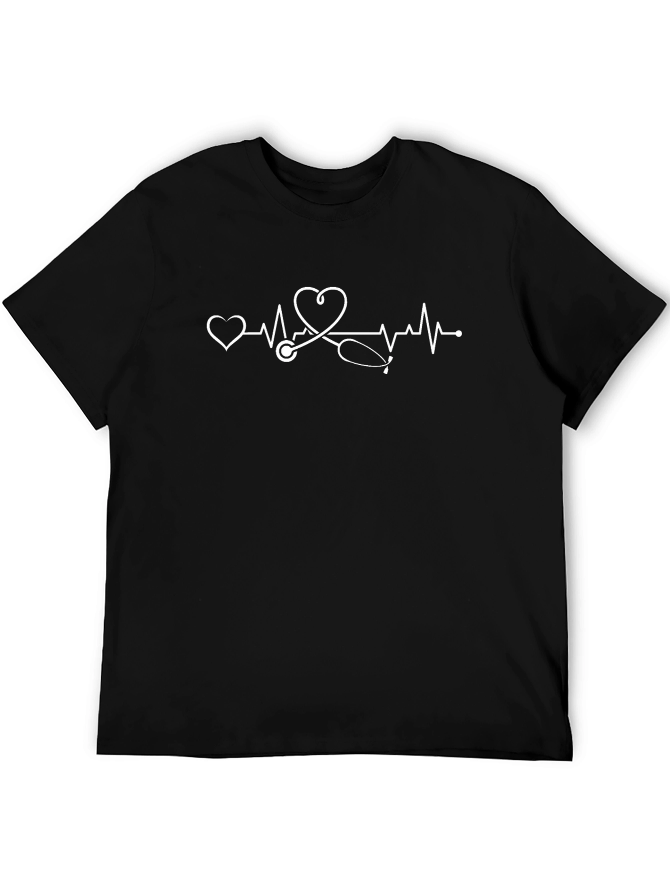Heartbeat Stethoscope Graphic Tee - Medical Professional Shirt