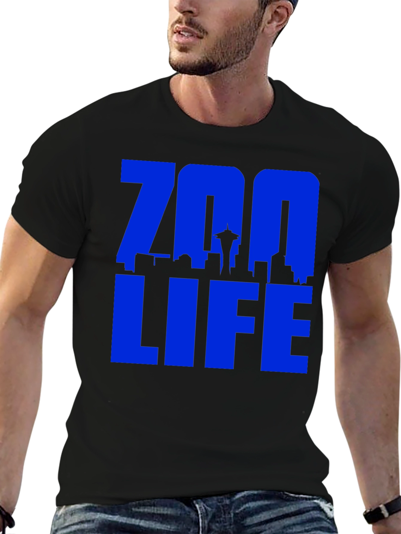 Zoo Life Seattle Skyline Graphic T-Shirt