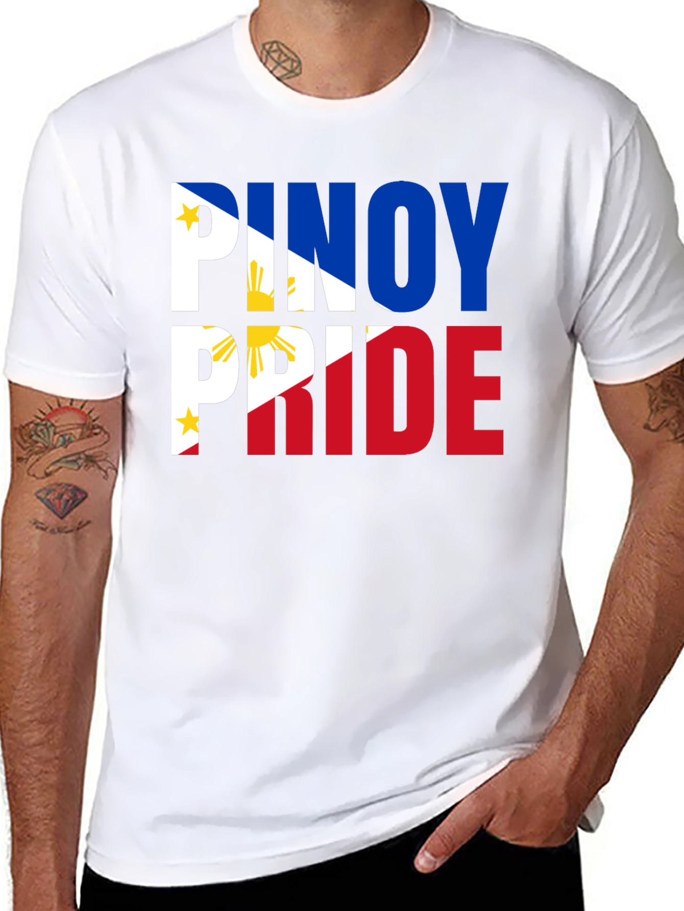 Pinoy Pride T-Shirt: Filipino Flag Inspired Design