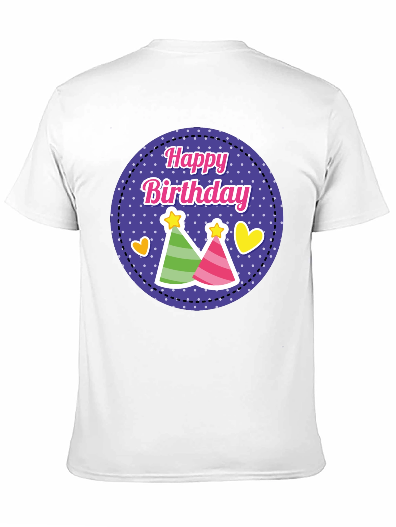 Happy Birthday T-Shirt Party Hats Celebration Tee