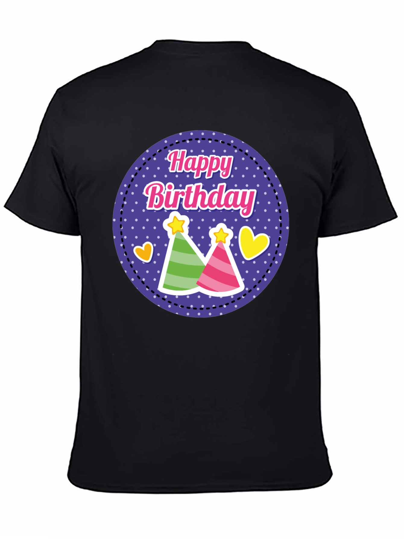 Happy Birthday T-Shirt Party Hats Celebration Tee