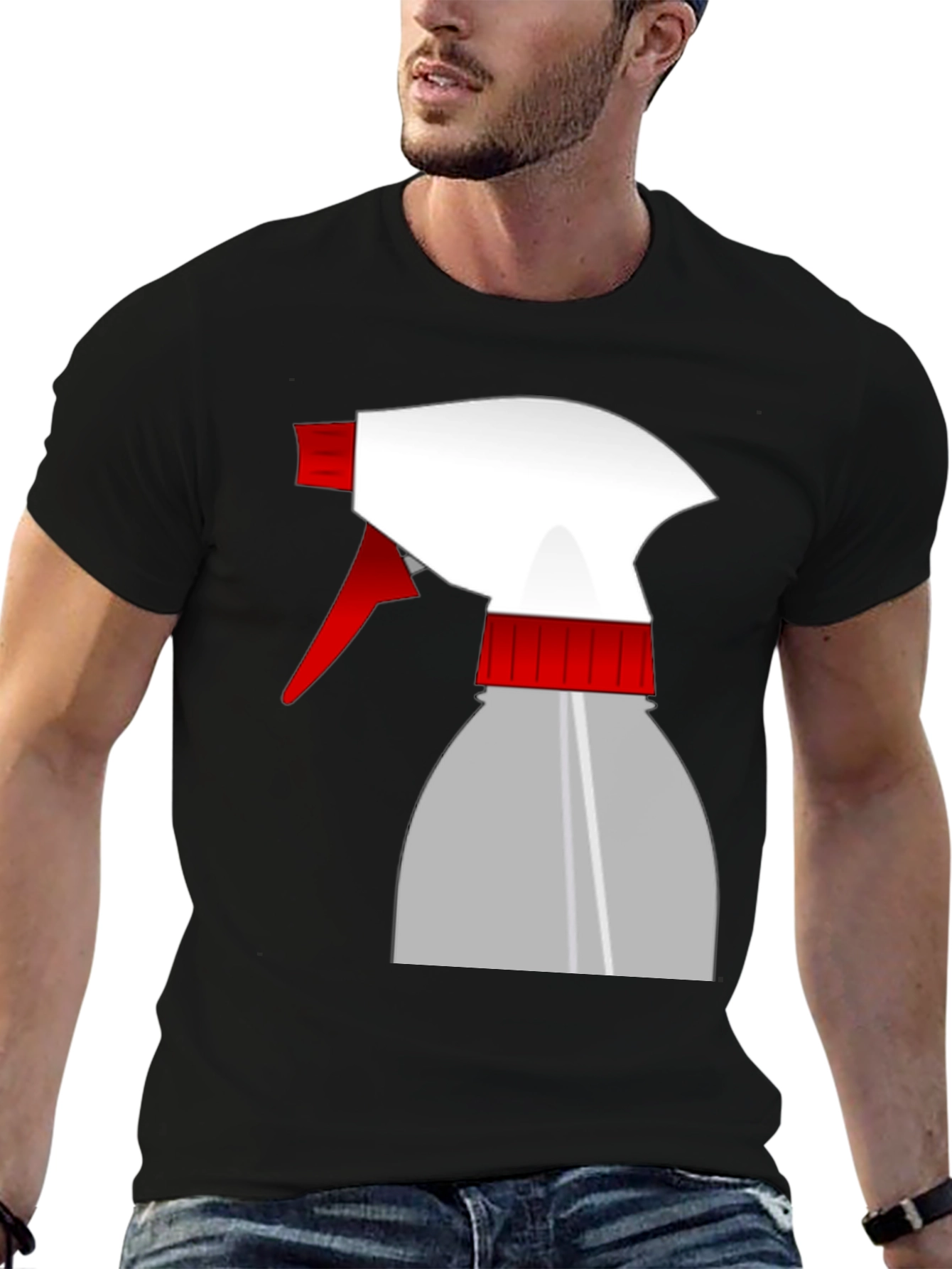 Spray Bottle Graphic T-Shirt - Novelty Design