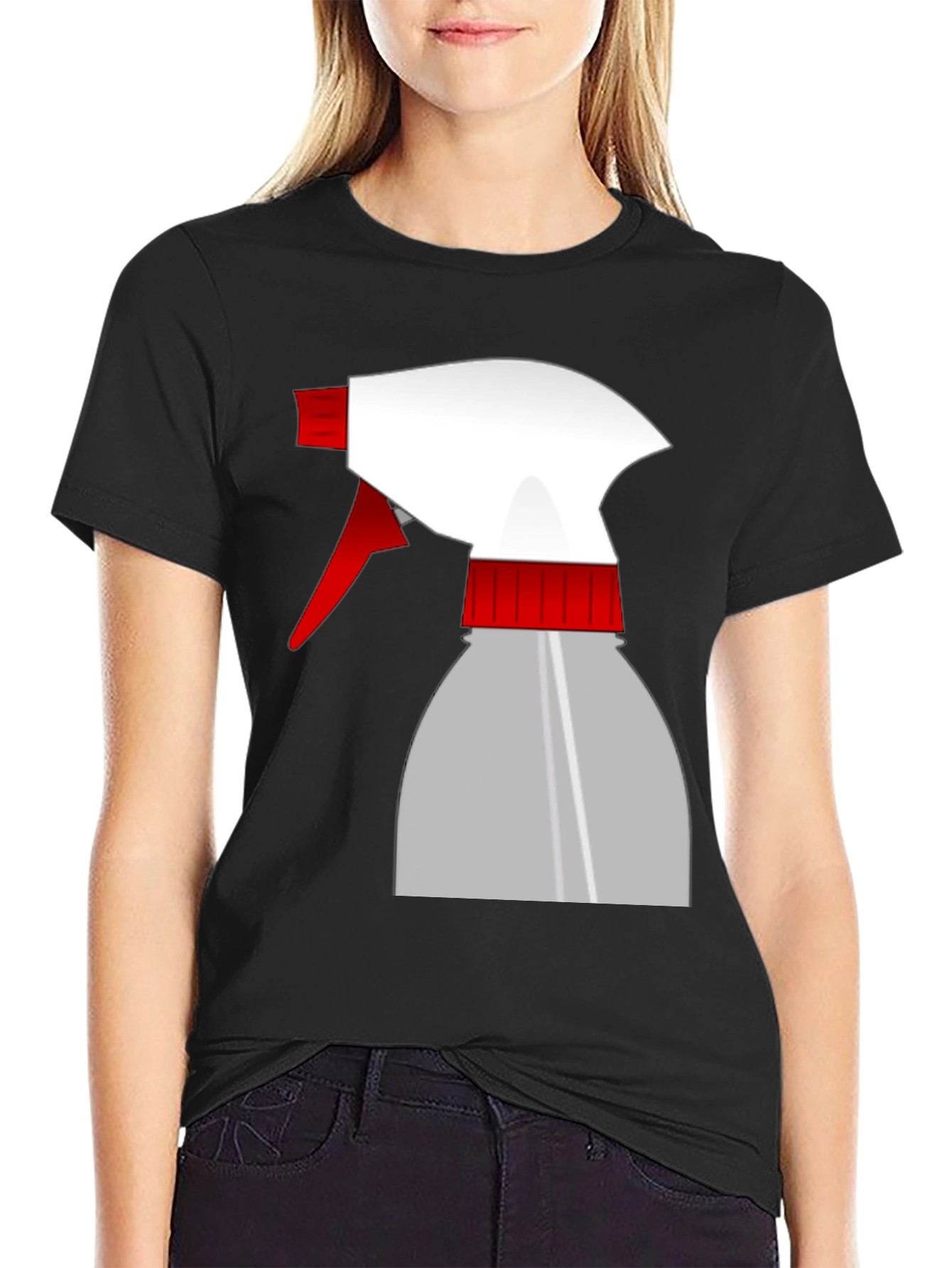 Spray Bottle Graphic T-Shirt - Novelty Design