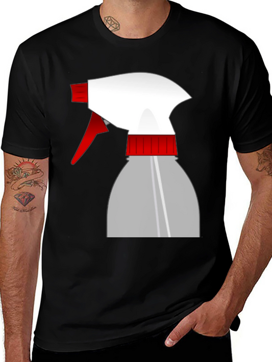 Spray Bottle Graphic T-Shirt - Novelty Design