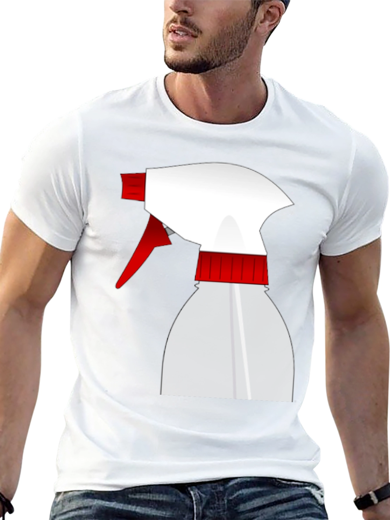 Spray Bottle Graphic T-Shirt - Novelty Design