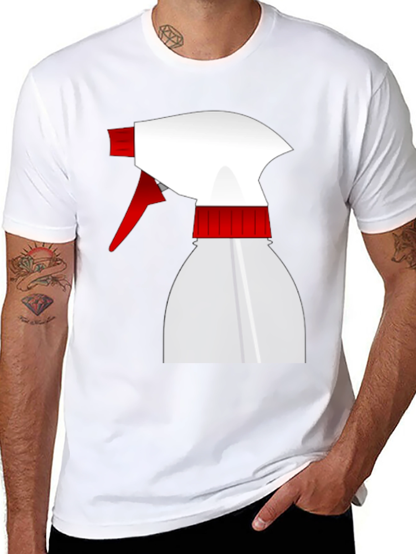 Spray Bottle Graphic T-Shirt - Novelty Design