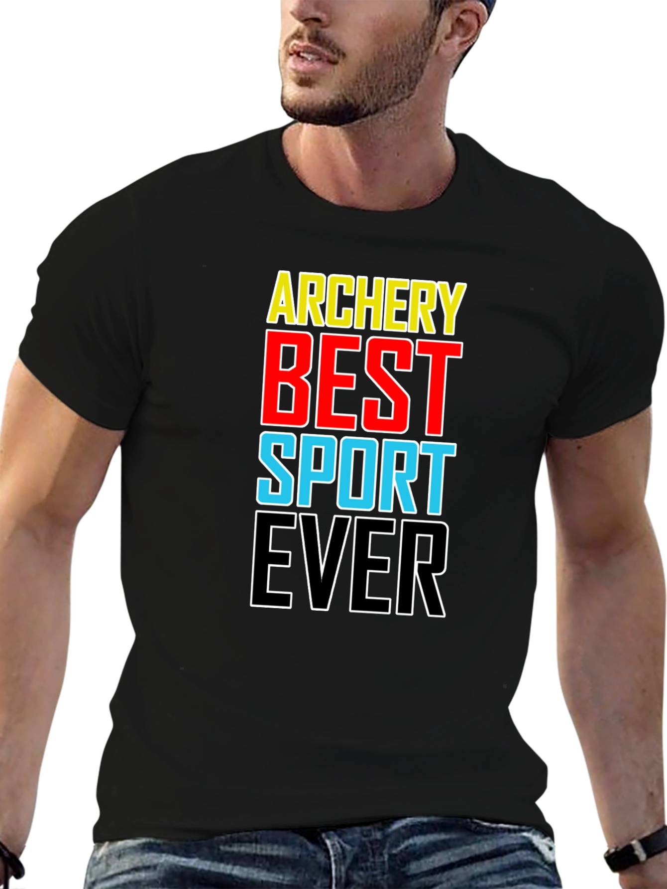 Archery Best Sport Ever T-Shirt Black Cotton Tee