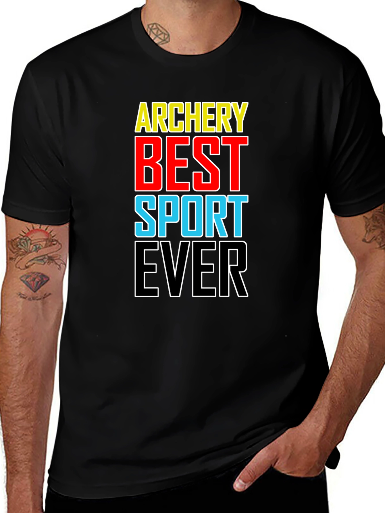 Archery Best Sport Ever T-Shirt Black Cotton Tee