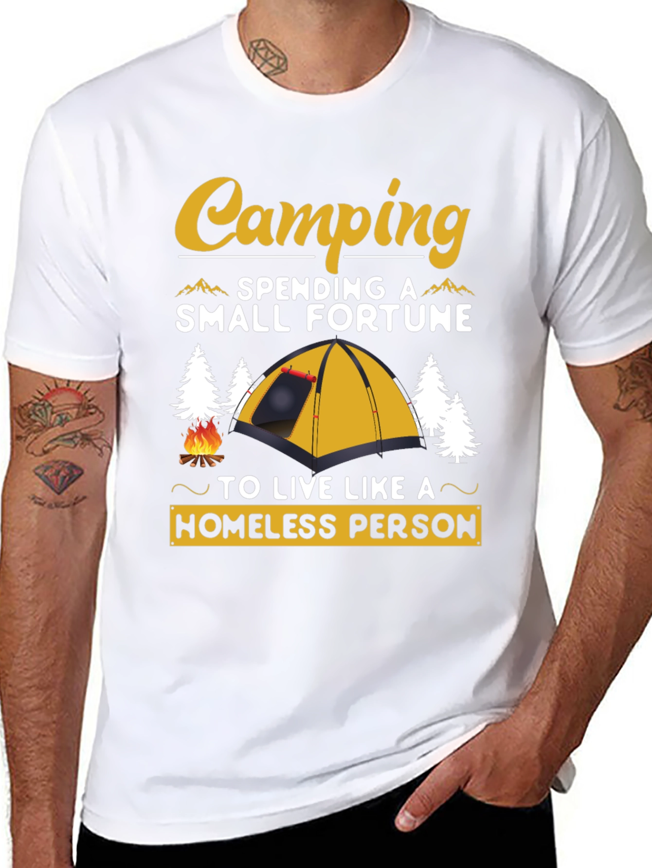 Funny Camping Homeless Person T-Shirt