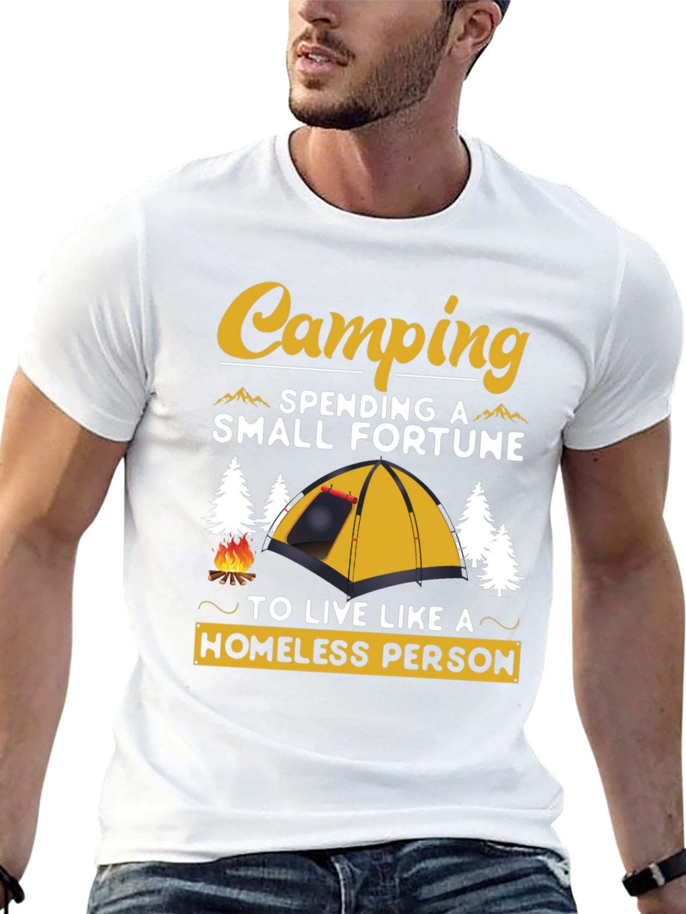 Funny Camping Homeless Person T-Shirt