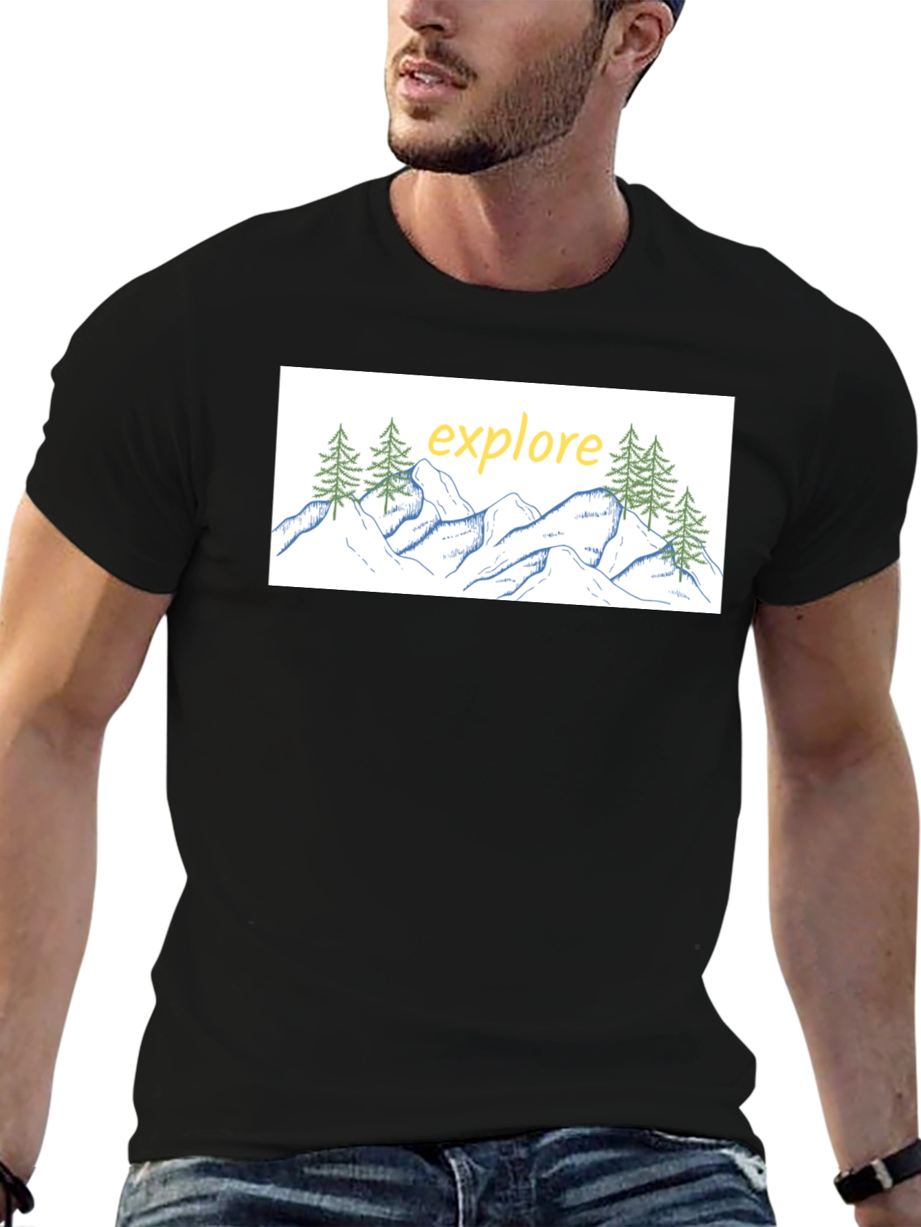Explore Graphic Tee - Black