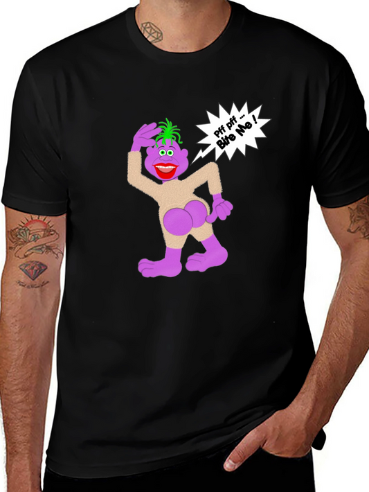 Humorous Cartoon Graphic T-Shirt - Bite Me!