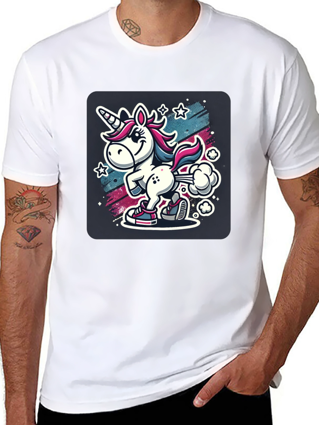 Funny Unicorn Cartoon T-Shirt