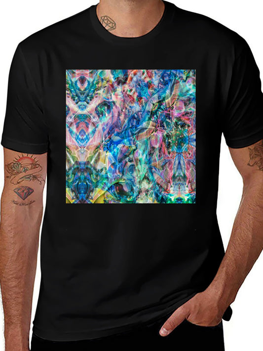 Abstract Art Tee - Vibrant Graphic Print T-Shirt