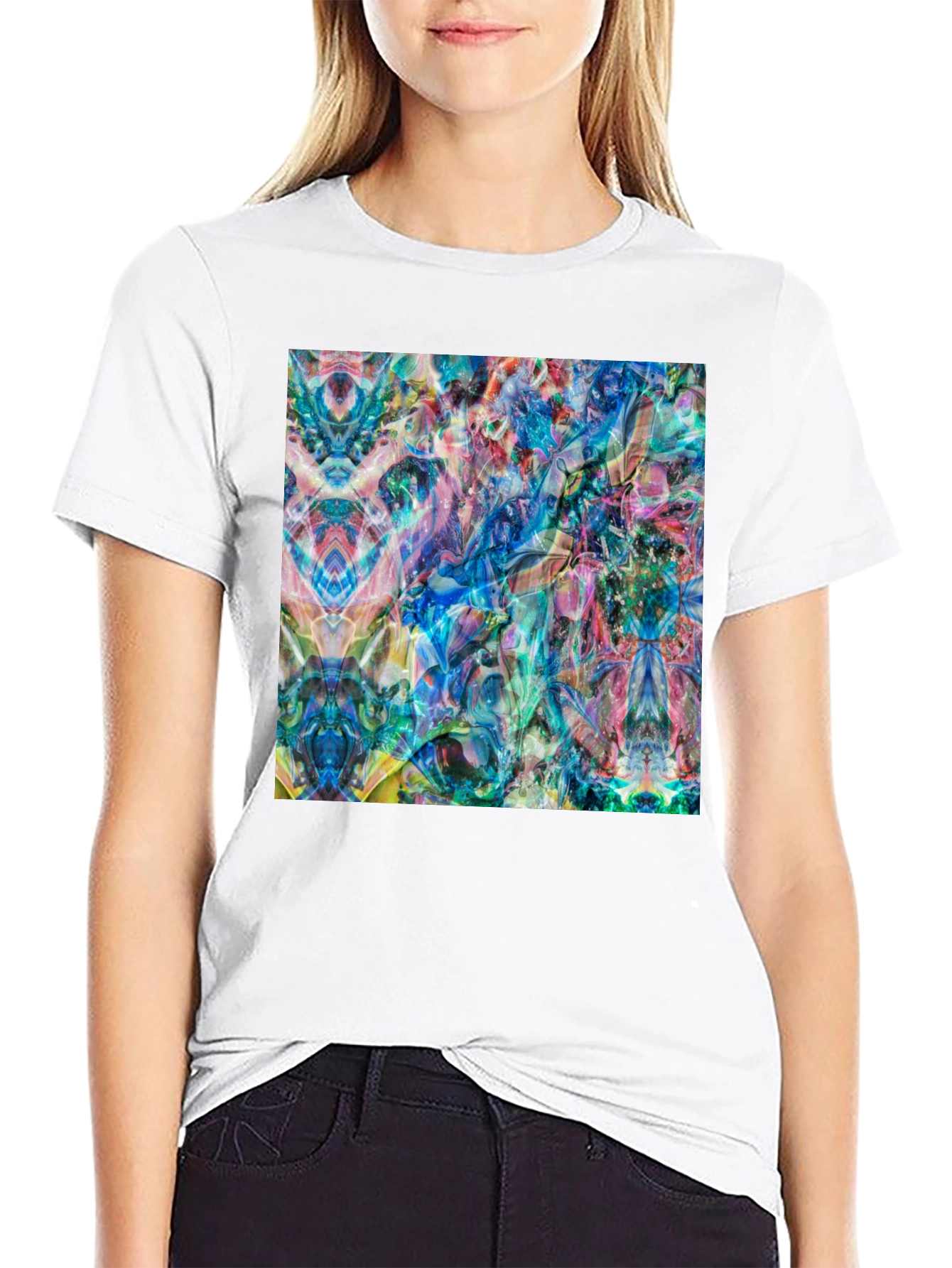 Abstract Art Tee - Vibrant Graphic Print T-Shirt