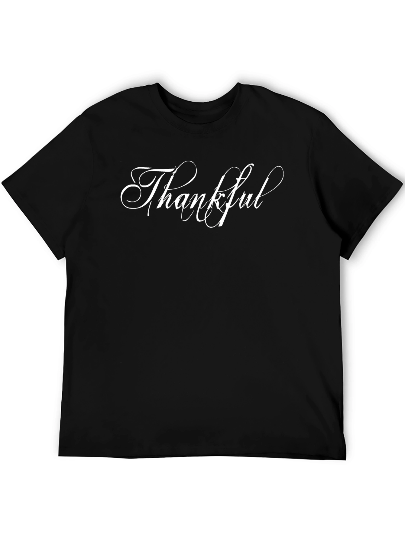 Thankful Graphic Tee - Black Short Sleeve