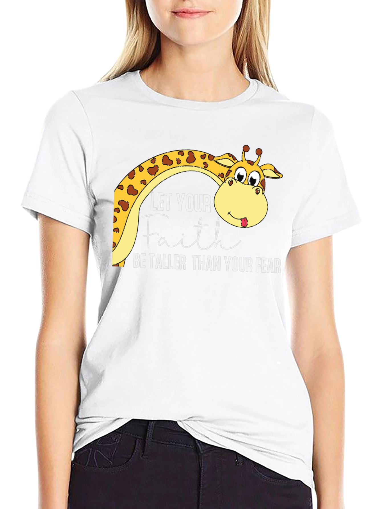 Faith Over Fear Giraffe T-Shirt
