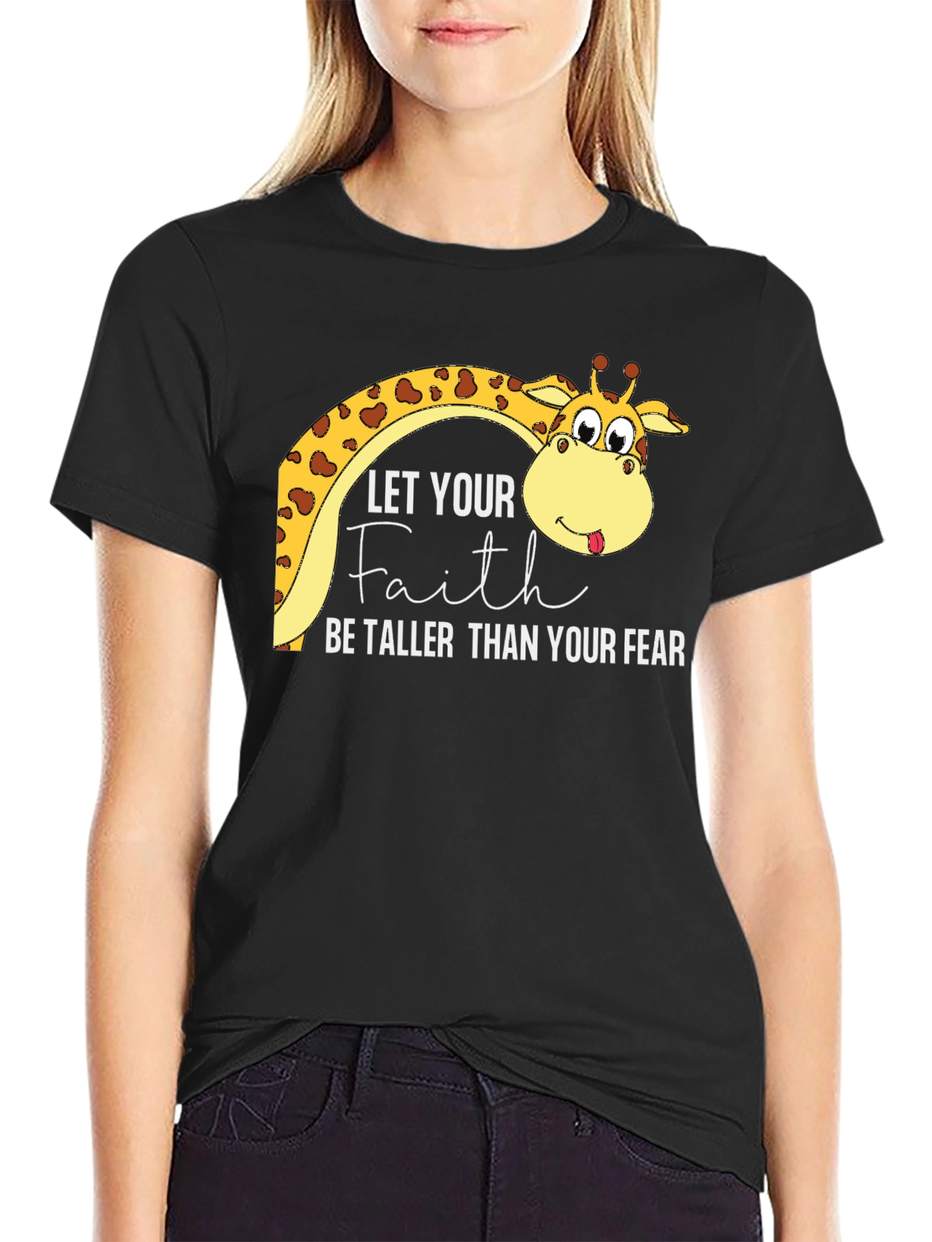 Faith Over Fear Giraffe T-Shirt